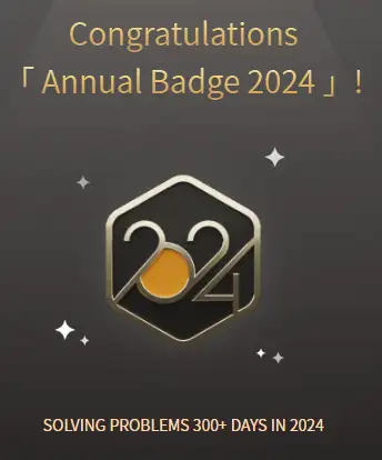 LeetCode Annual Badge 2024